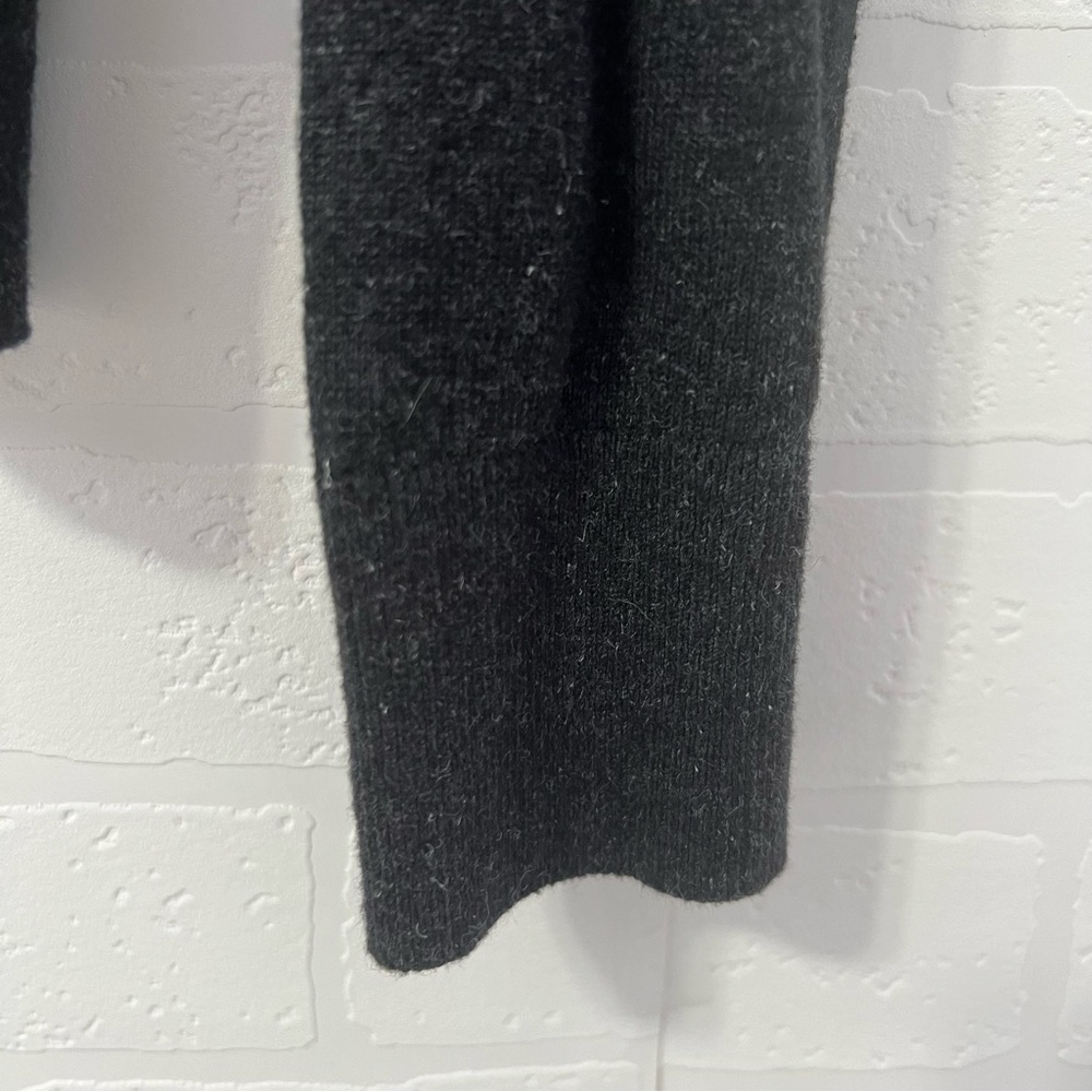 GAP Moonless Night Cotton Linen Minimalist Contemporary Charcoal Knit Sweater M - Picture 6 of 14